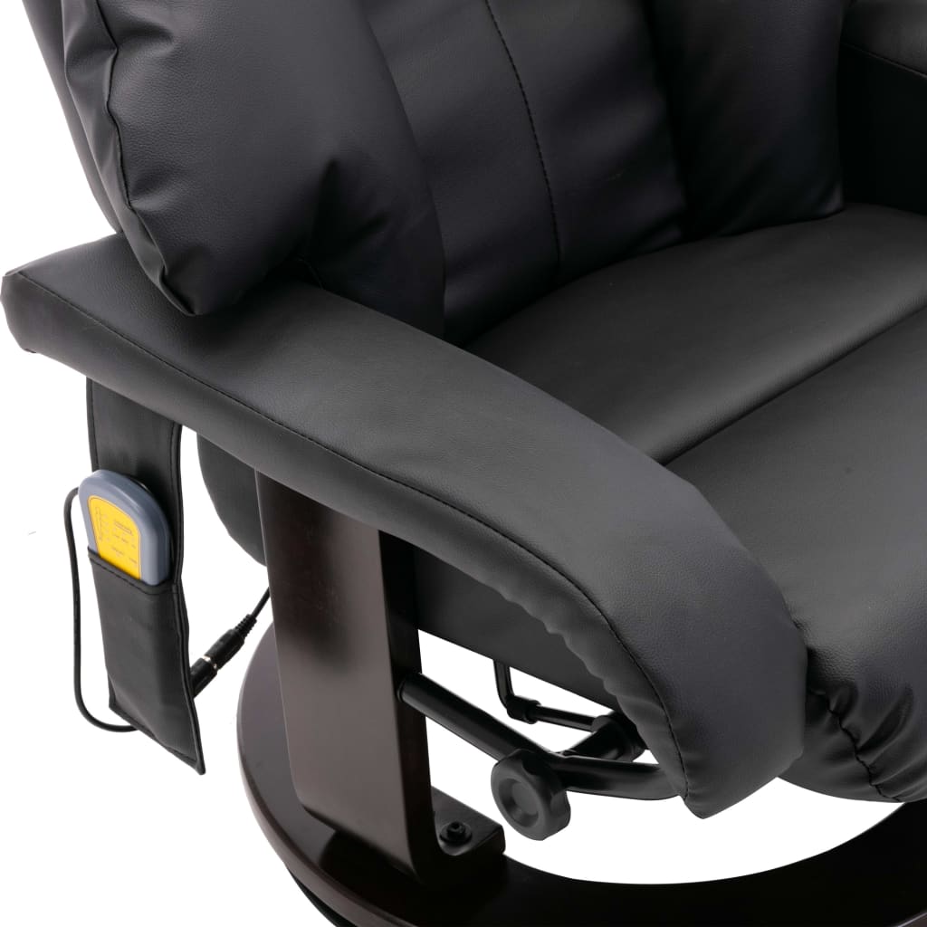 TV-Massagesessel Schwarz Kunstleder