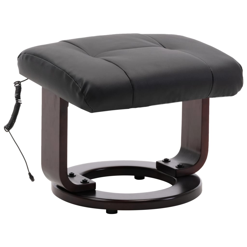 TV-Massagesessel Schwarz Kunstleder