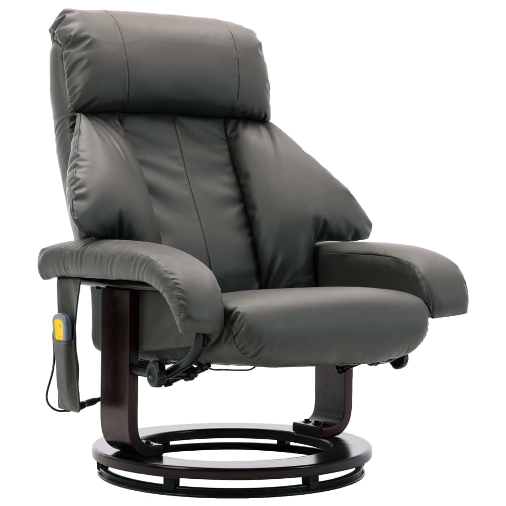 TV-Massagesessel Grau Kunstleder