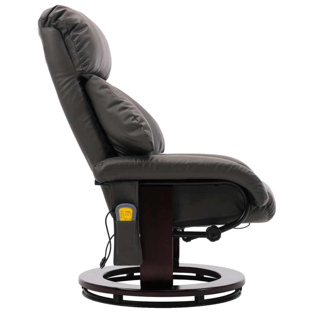 TV-Massagesessel Grau Kunstleder