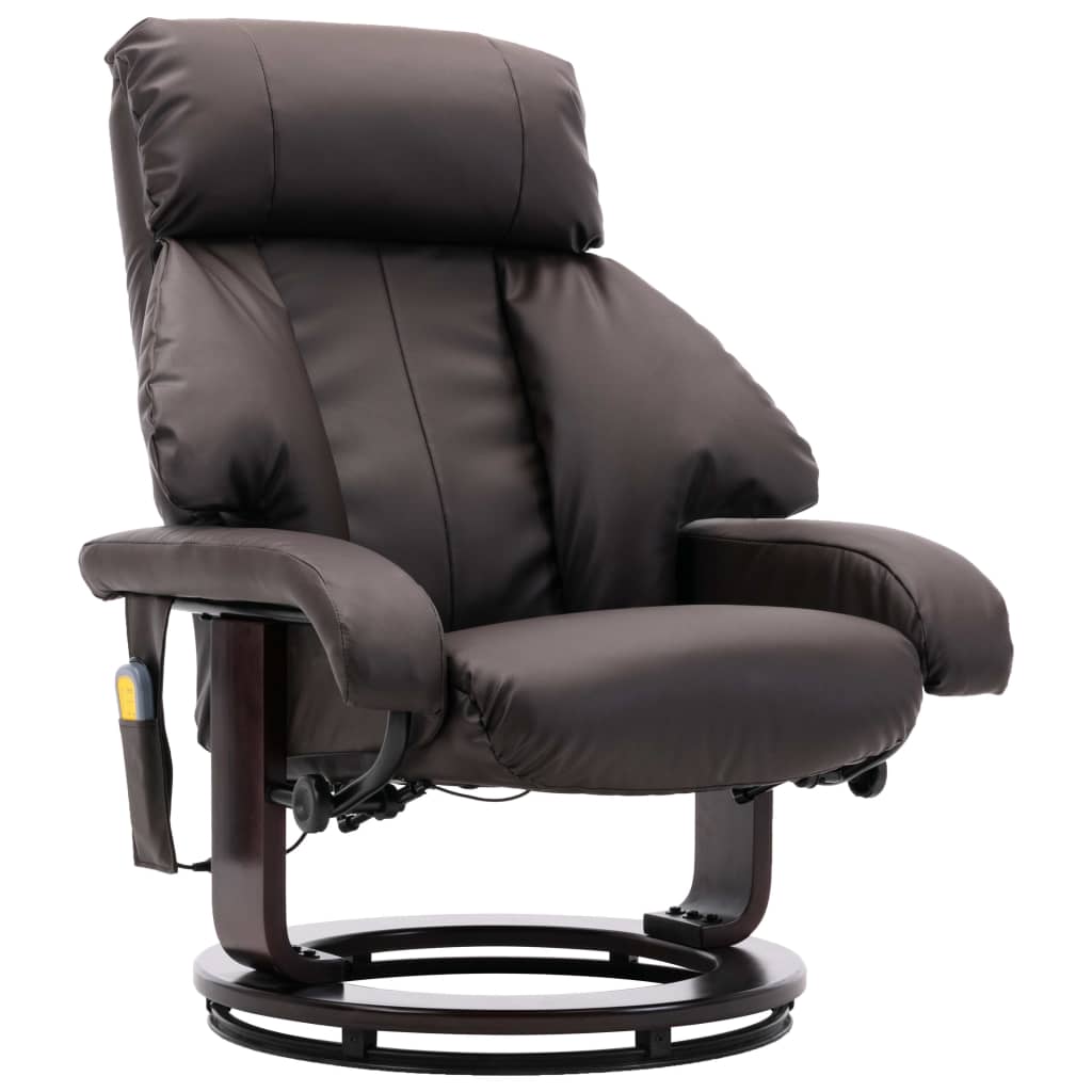 TV-Massagesessel Braun Kunstleder