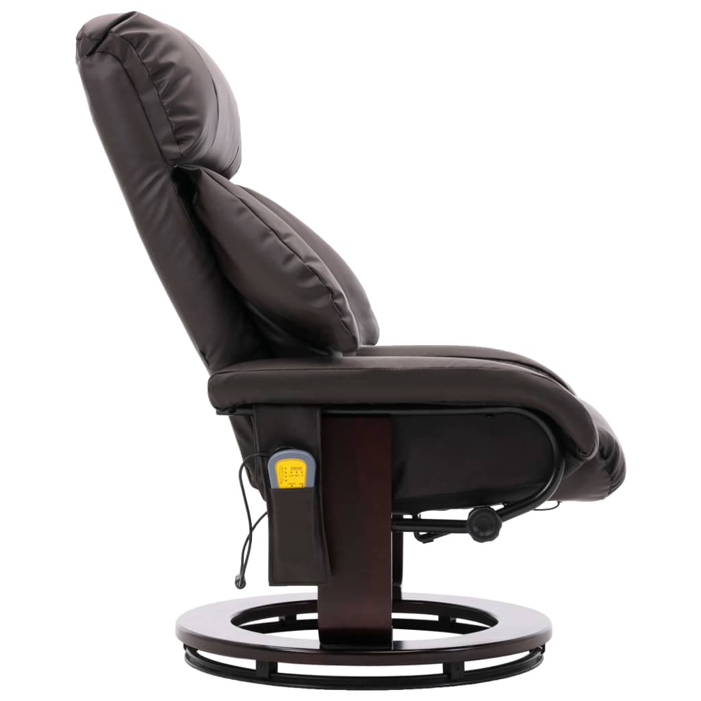 TV-Massagesessel Braun Kunstleder
