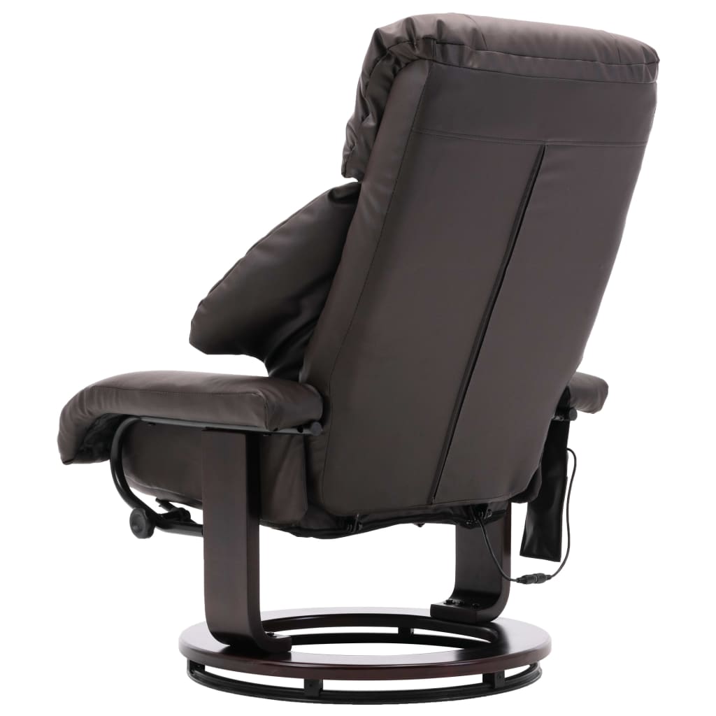 TV-Massagesessel Braun Kunstleder