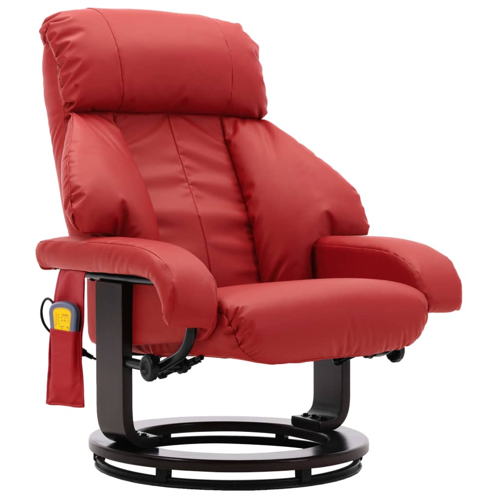 TV-Massagesessel Rot Kunstleder