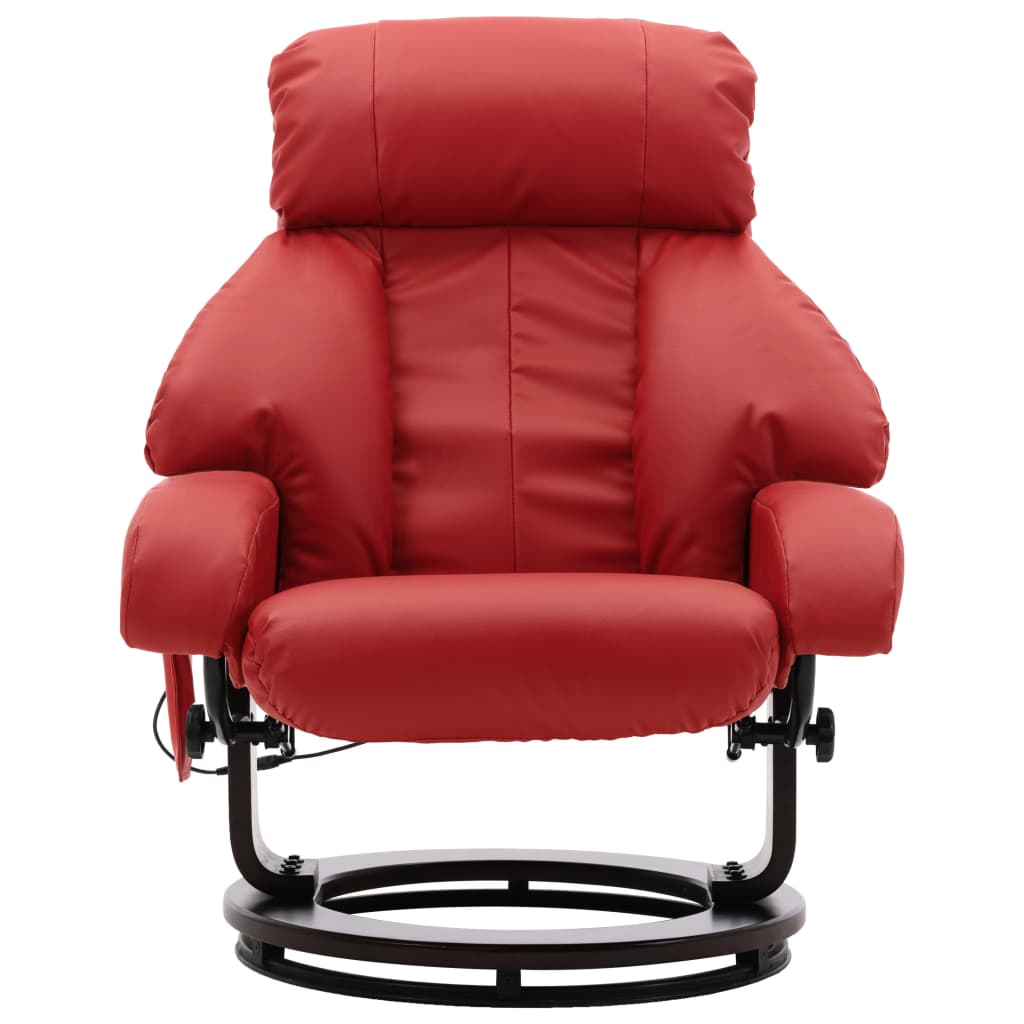TV-Massagesessel Rot Kunstleder