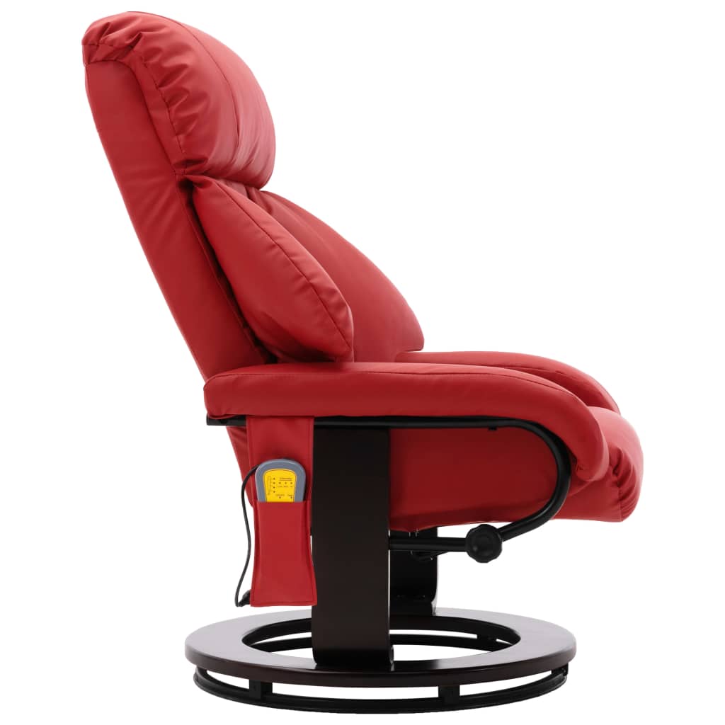 TV-Massagesessel Rot Kunstleder