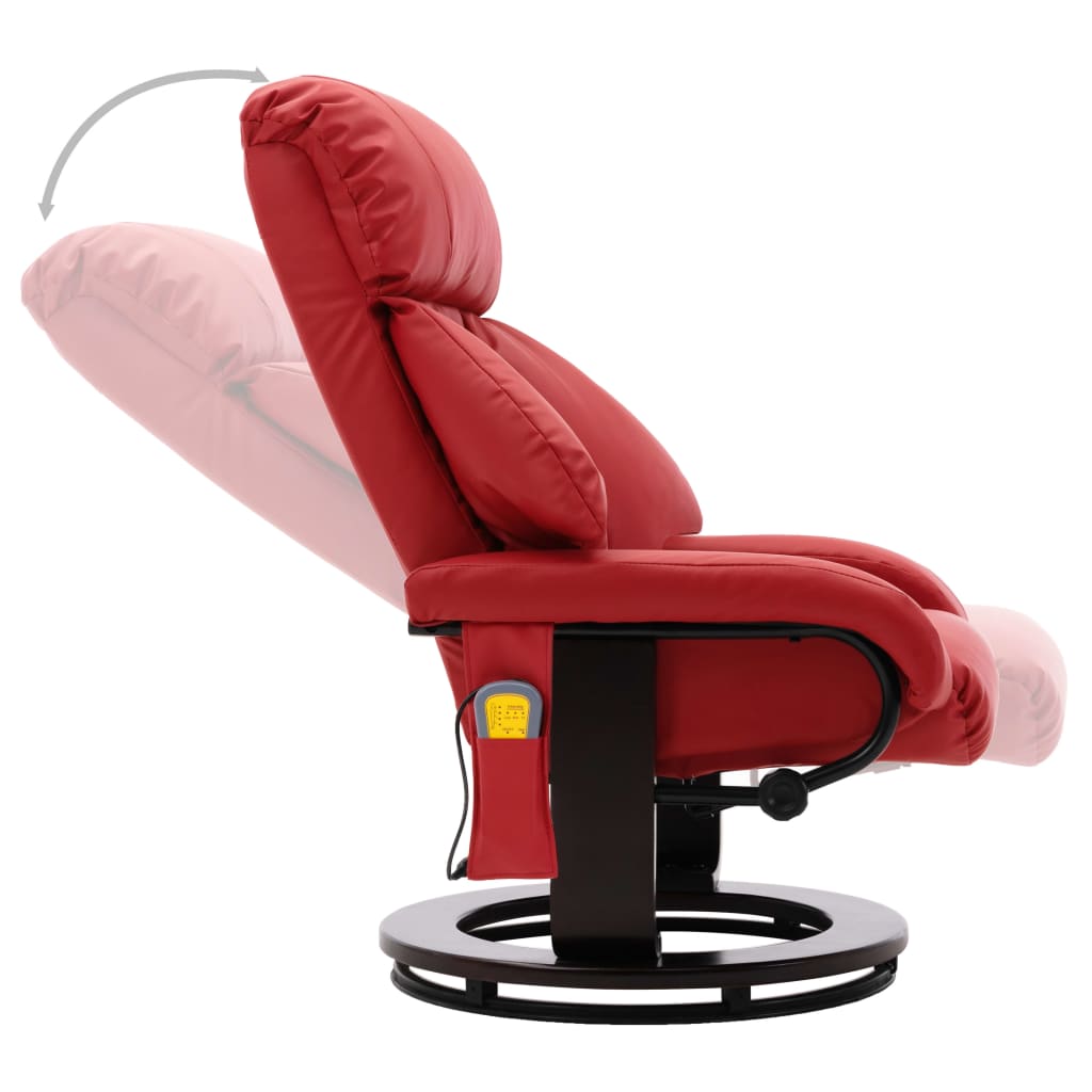 TV-Massagesessel Rot Kunstleder