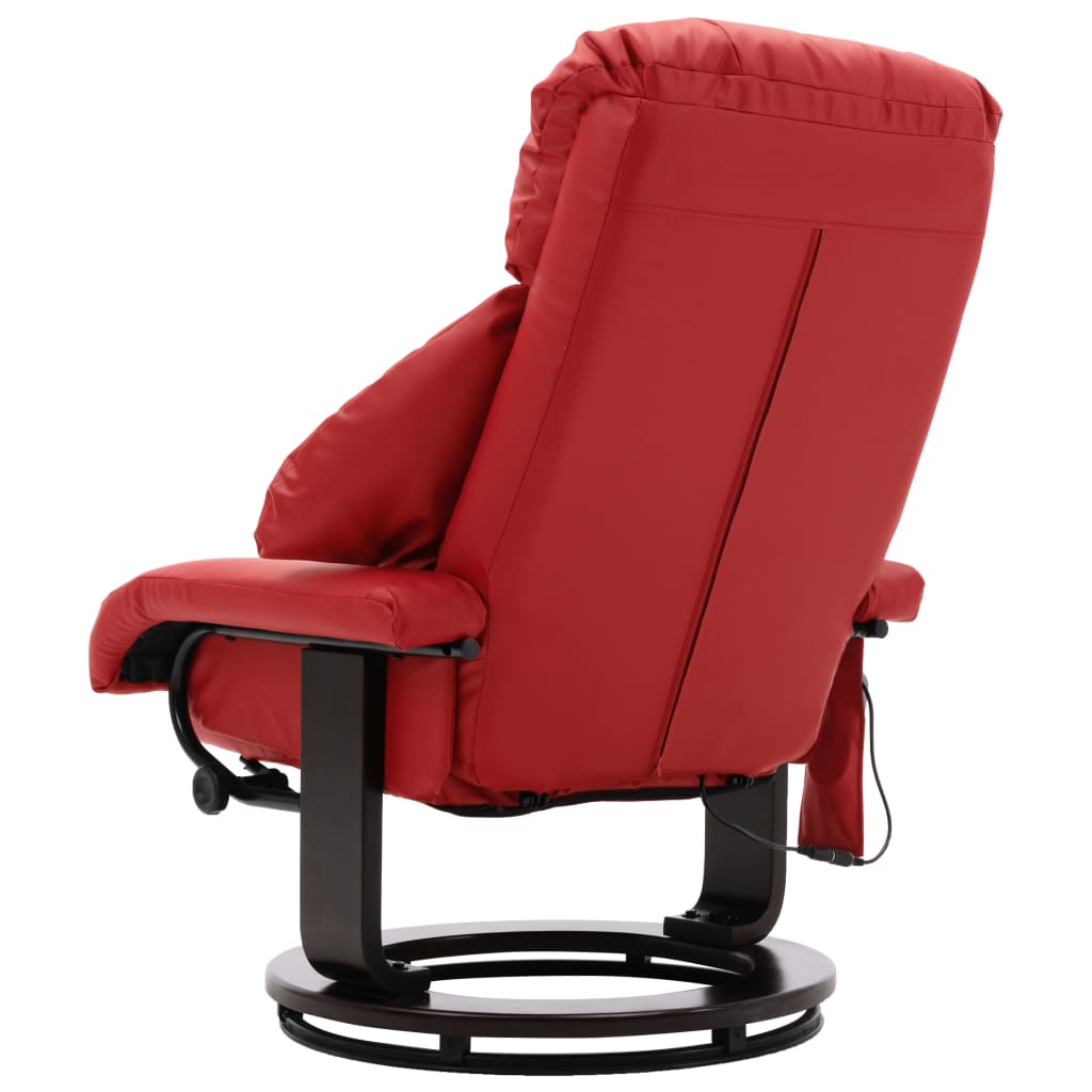 TV-Massagesessel Rot Kunstleder