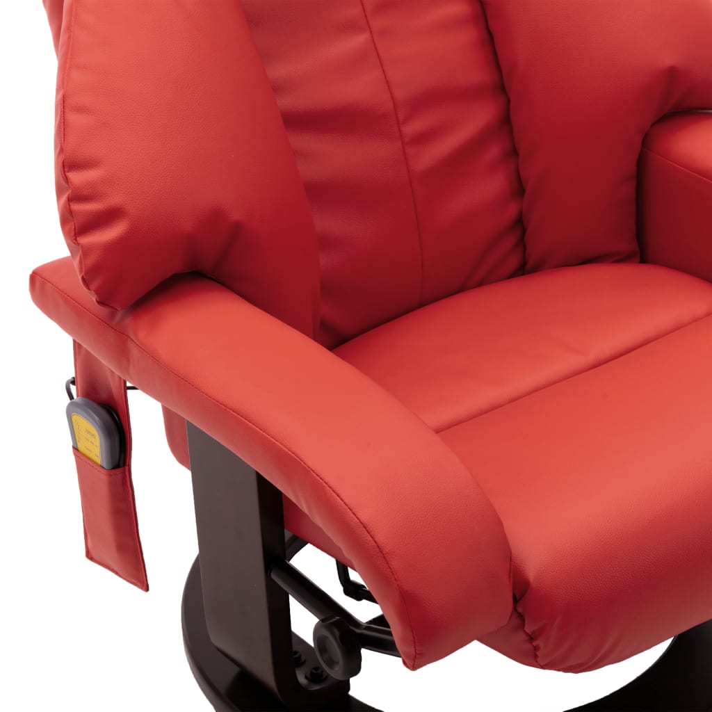 TV-Massagesessel Rot Kunstleder