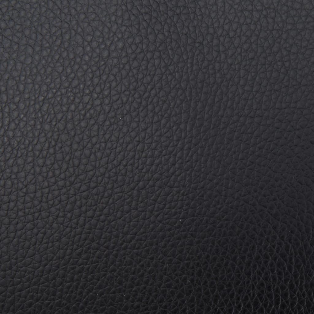 Relaxsessel mit Fußhocker Schwarz Kunstleder