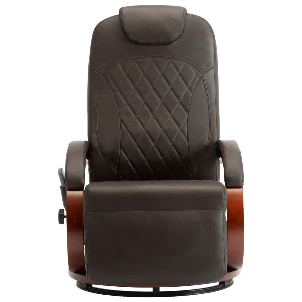 TV-Massagesessel Braun Kunstleder