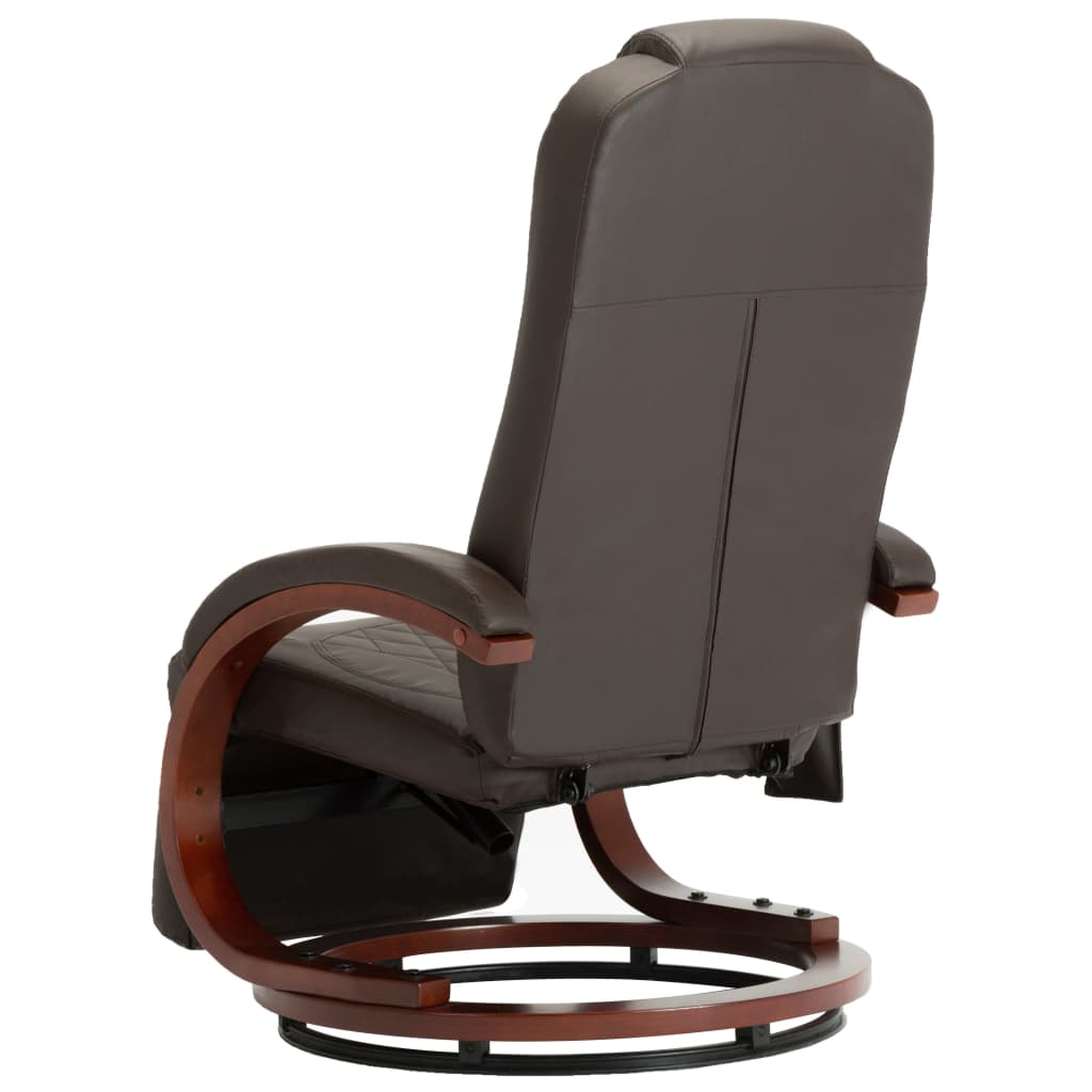 TV-Massagesessel Braun Kunstleder