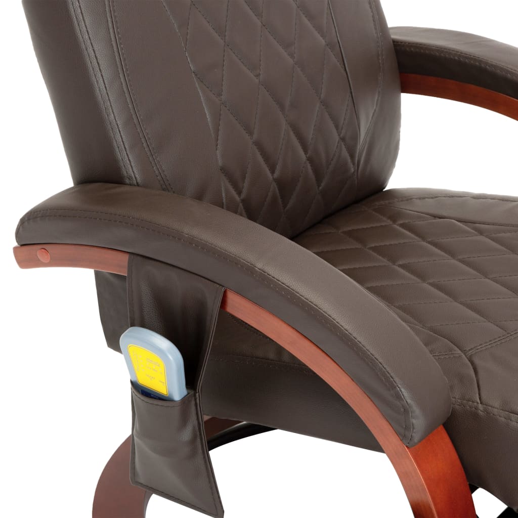 TV-Massagesessel Braun Kunstleder
