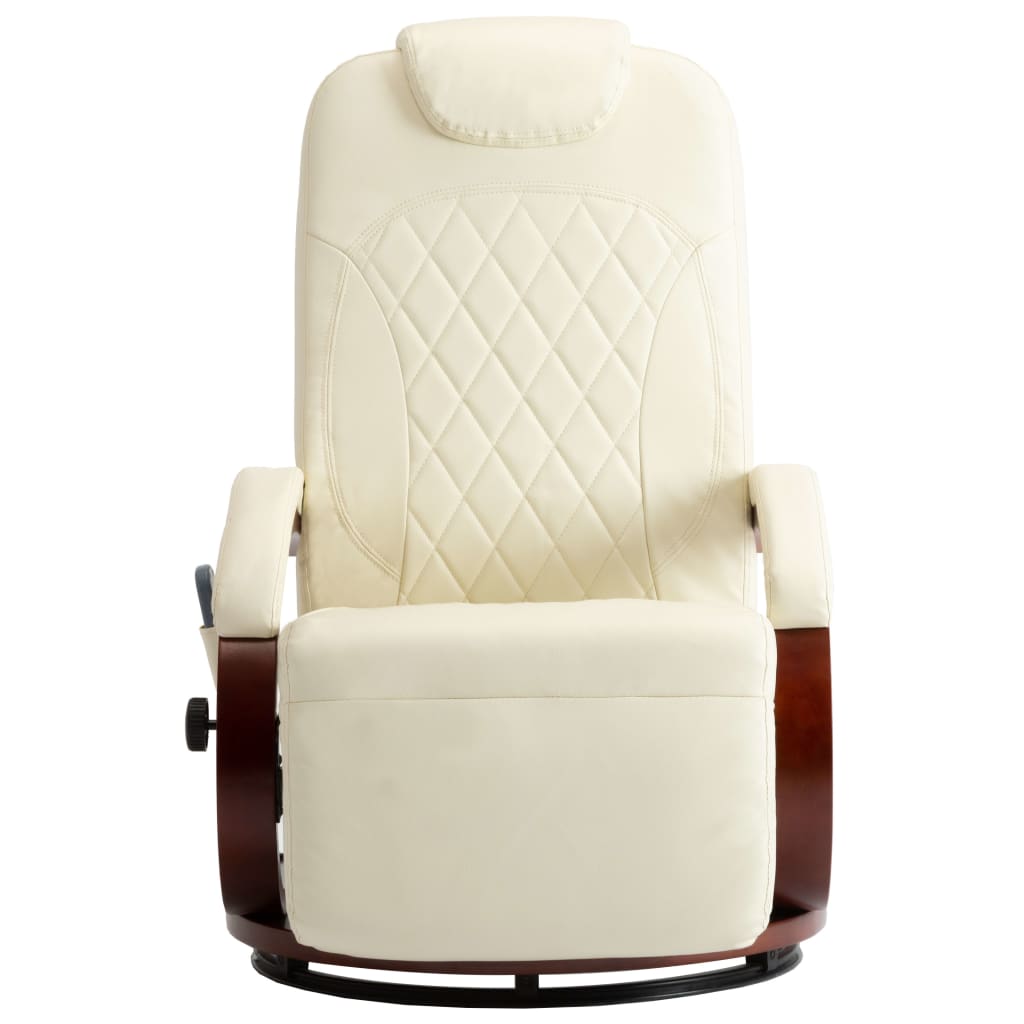 TV-Massagesessel Creme Kunstleder