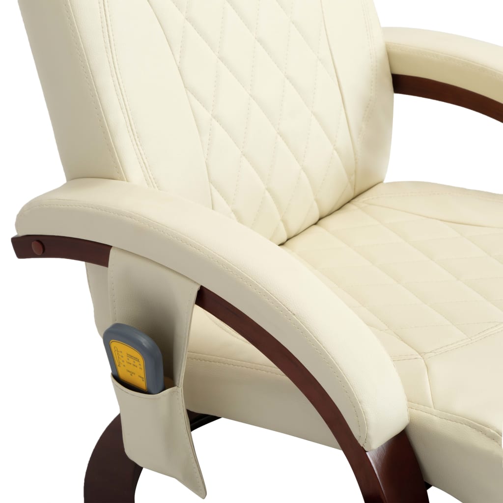 TV-Massagesessel Creme Kunstleder