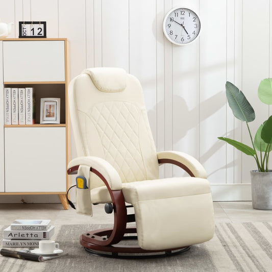 TV-Massagesessel Creme Kunstleder