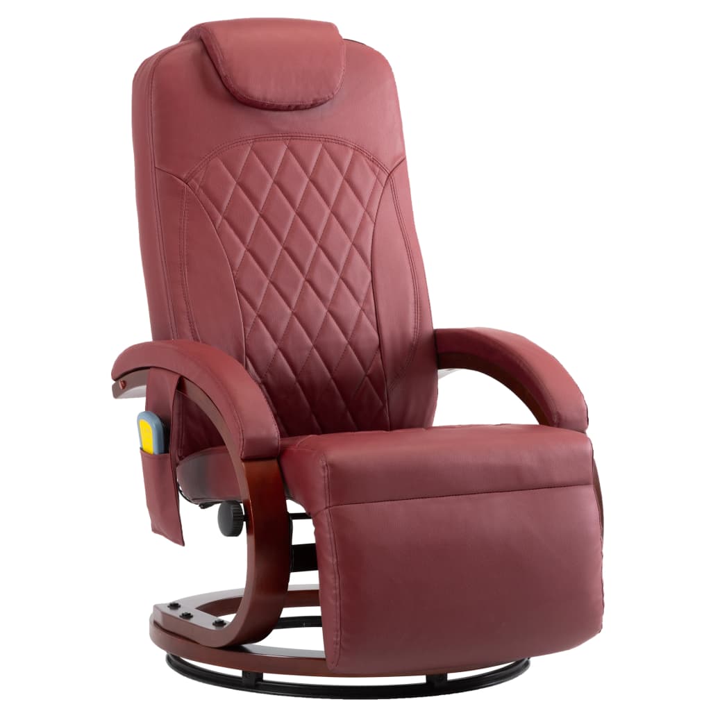 TV-Massagesessel Weinrot Kunstleder