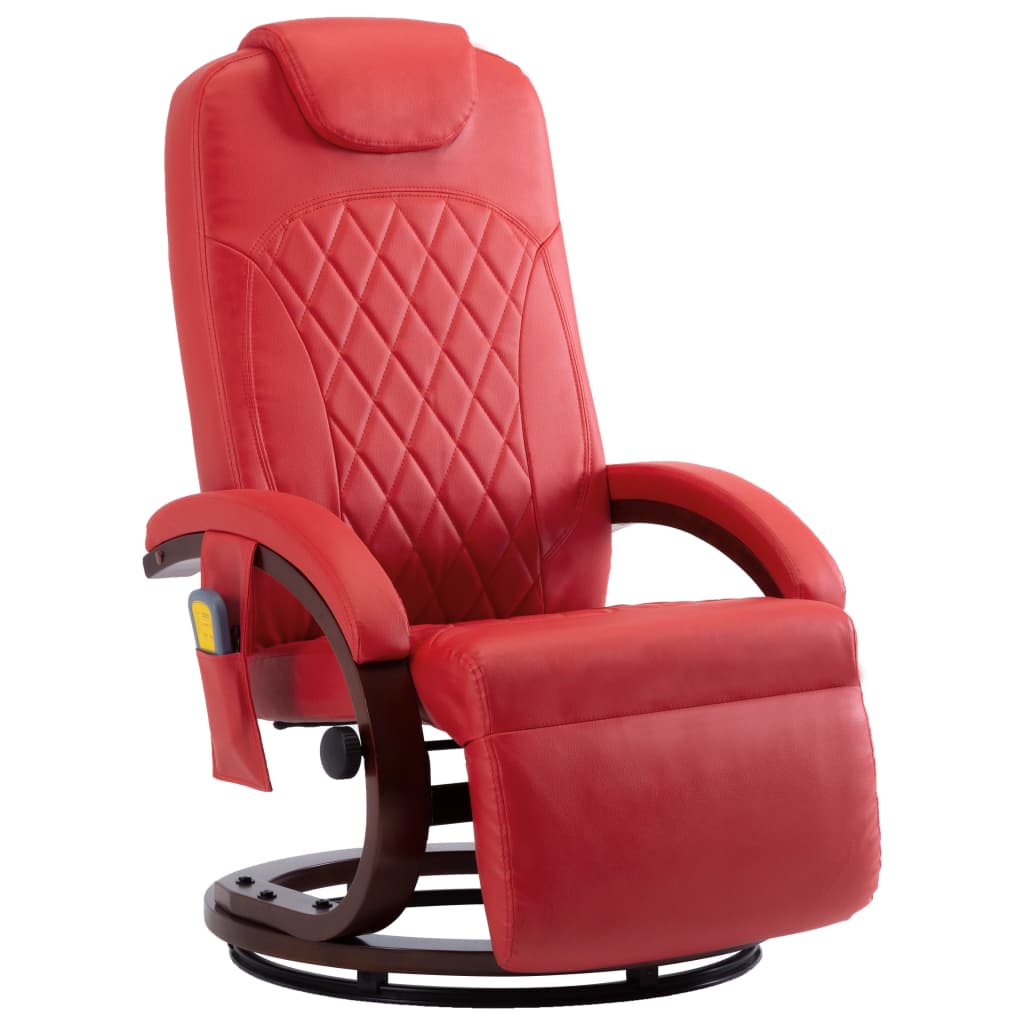 TV-Massagesessel Rot Kunstleder