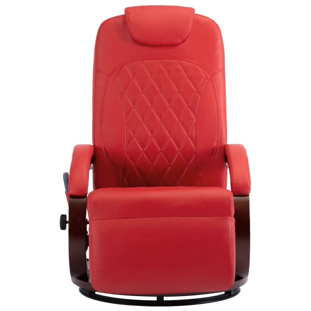 TV-Massagesessel Rot Kunstleder