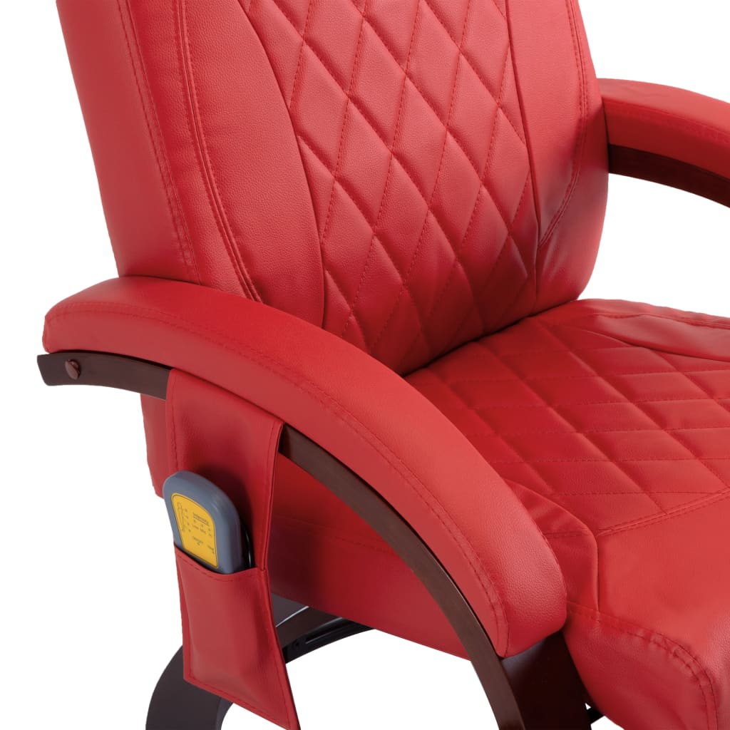 TV-Massagesessel Rot Kunstleder