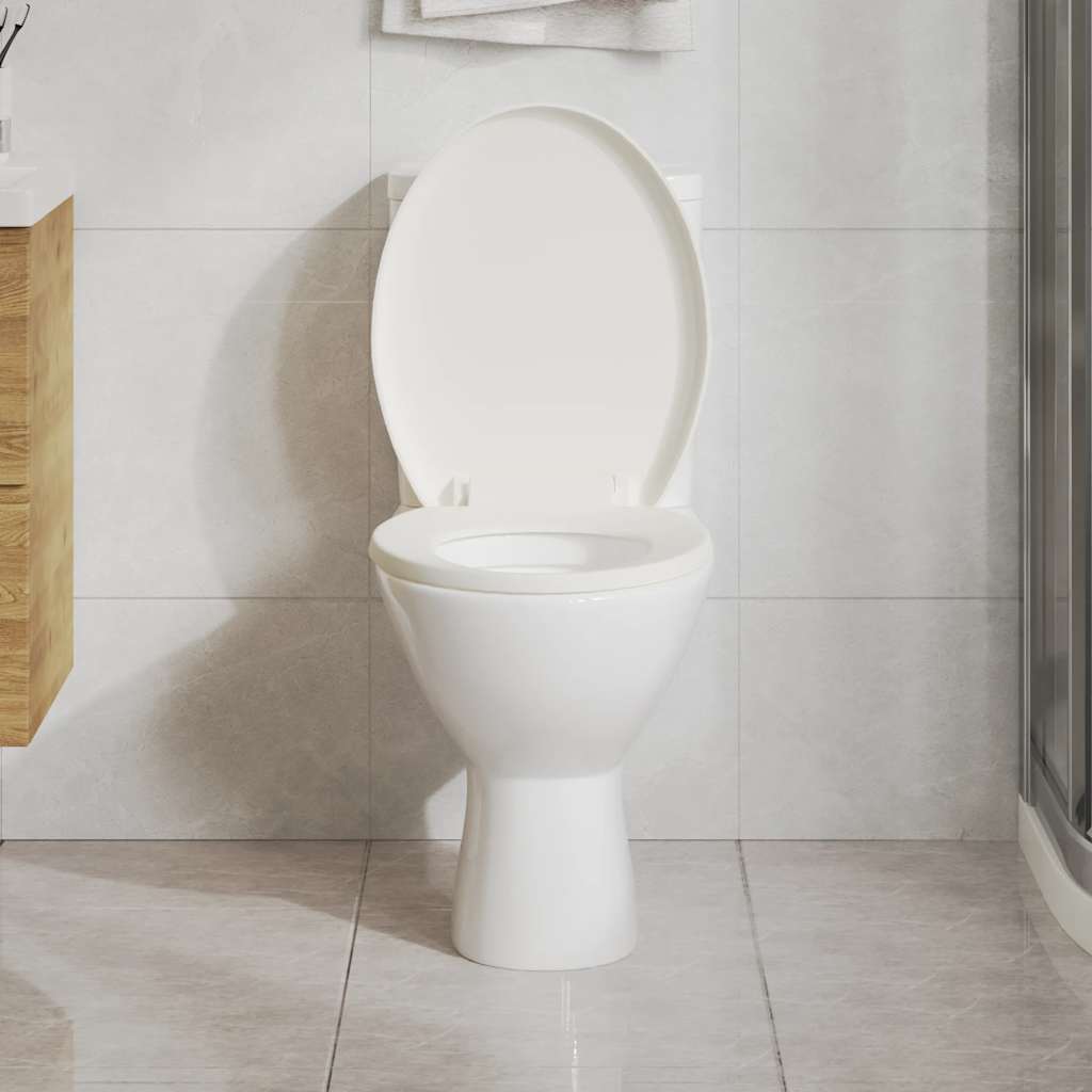 Toilettensitz mit Absenkautomatik und Quick-Release-Design Weiß