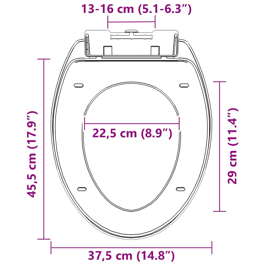 Toilettensitz mit Absenkautomatik und Quick-Release-Design Weiß
