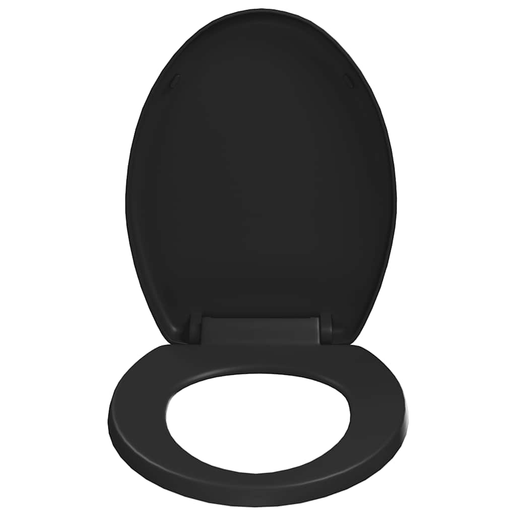 Toilettensitz mit Absenkautomatik und Quick-Release Schwarz