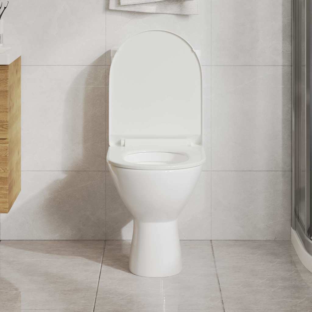 Toilettensitz mit Absenkautomatik und Quick-Release-Design Weiß