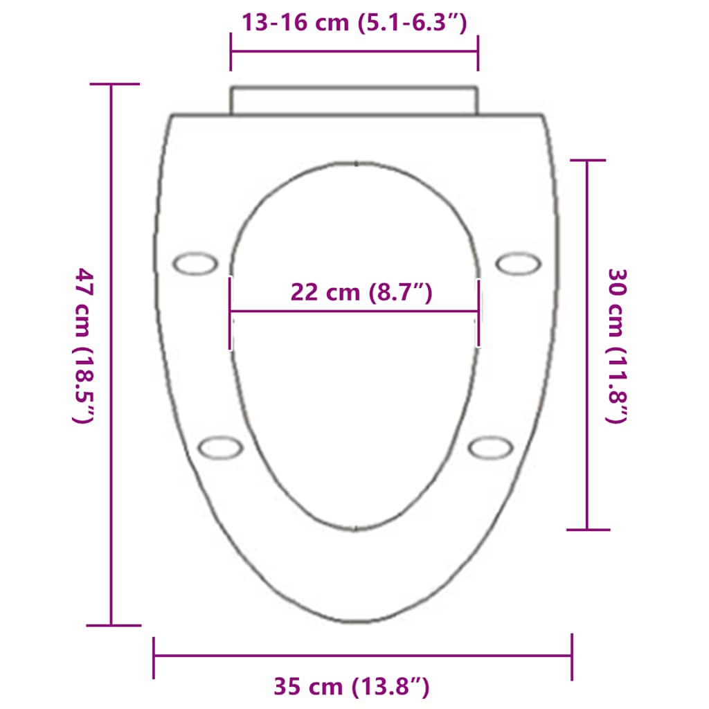 Toilettensitz mit Absenkautomatik und Quick-Release-Design Weiß