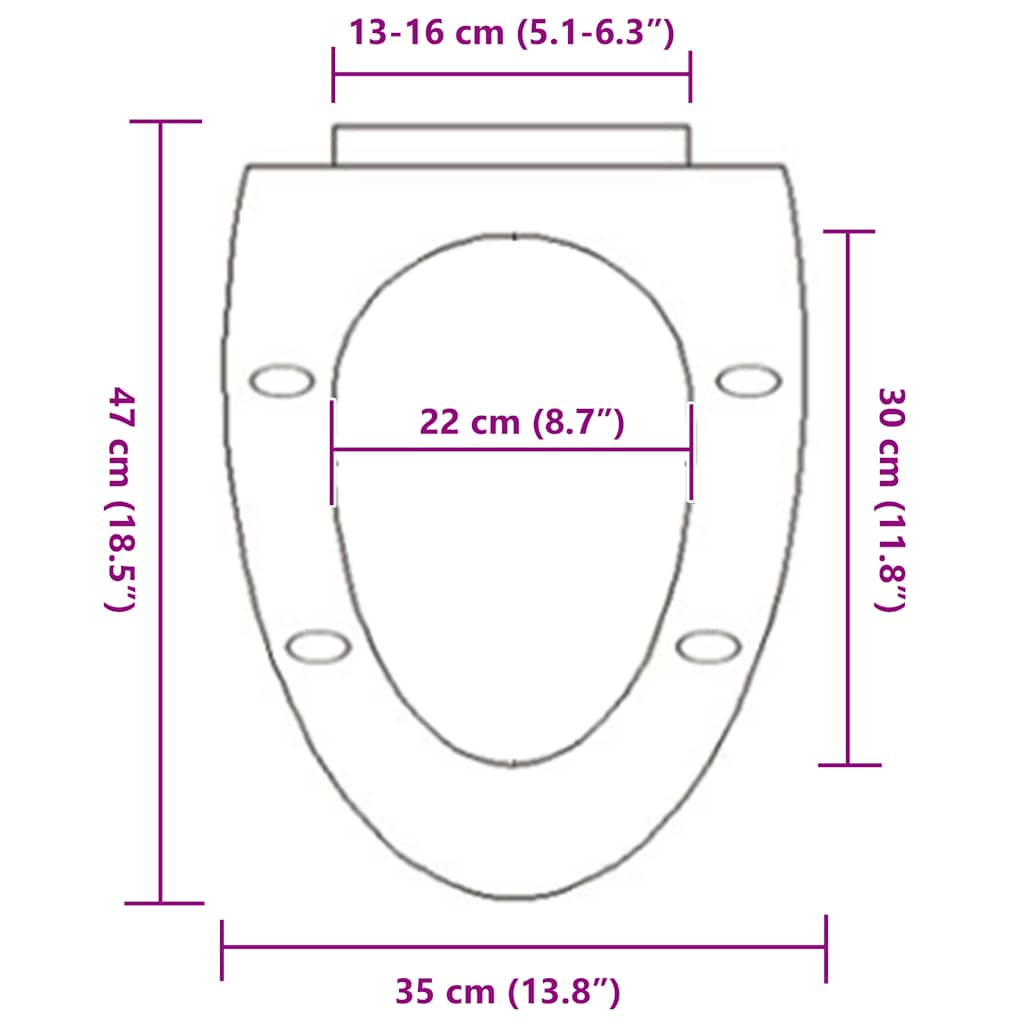 Toilettensitz mit Absenkautomatik und Quick-Release-Design Weiß