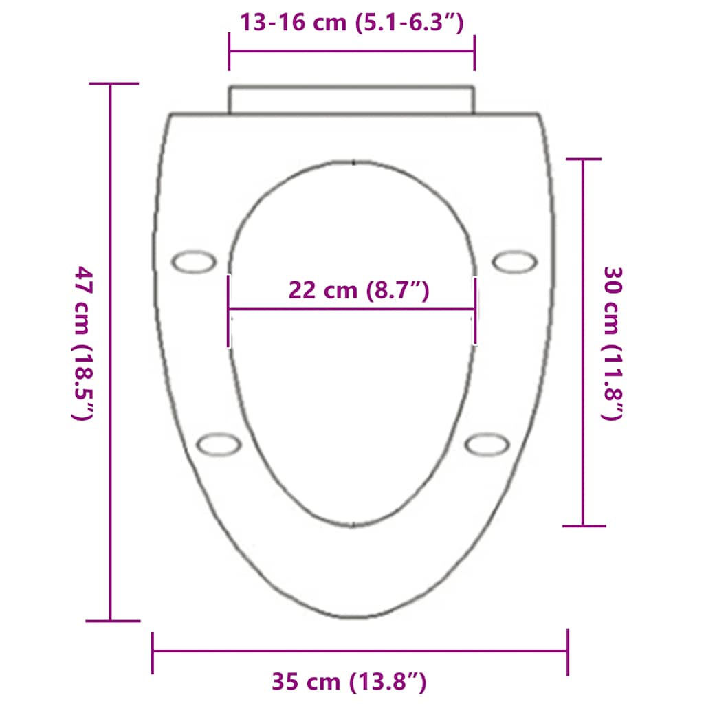 Toilettensitz mit Absenkautomatik und Quick-Release Schwarz