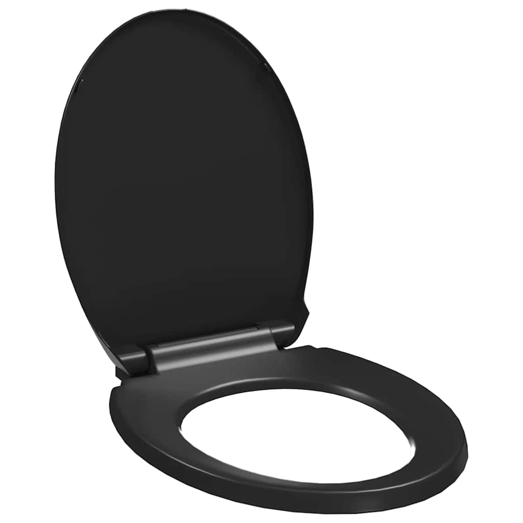 Toilettensitz mit Absenkautomatik und Quick-Release Schwarz