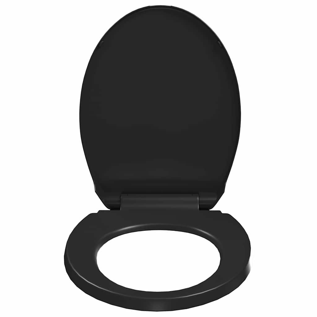 Toilettensitz mit Absenkautomatik und Quick-Release Schwarz