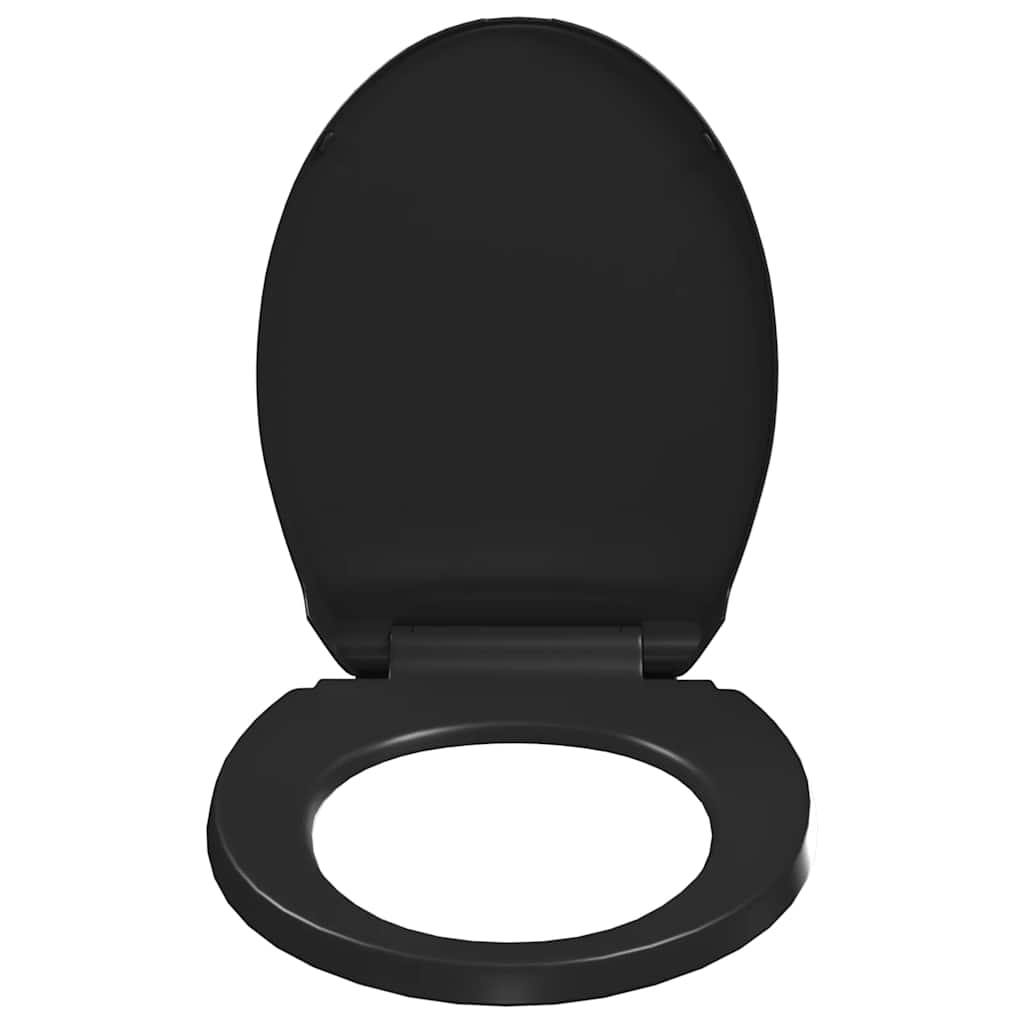 Toilettensitz mit Absenkautomatik und Quick-Release Schwarz
