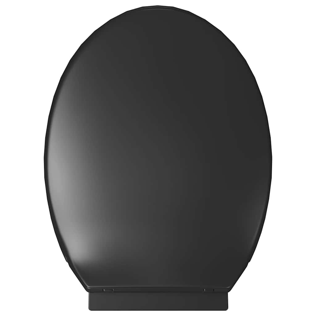 Toilettensitz mit Absenkautomatik und Quick-Release Schwarz