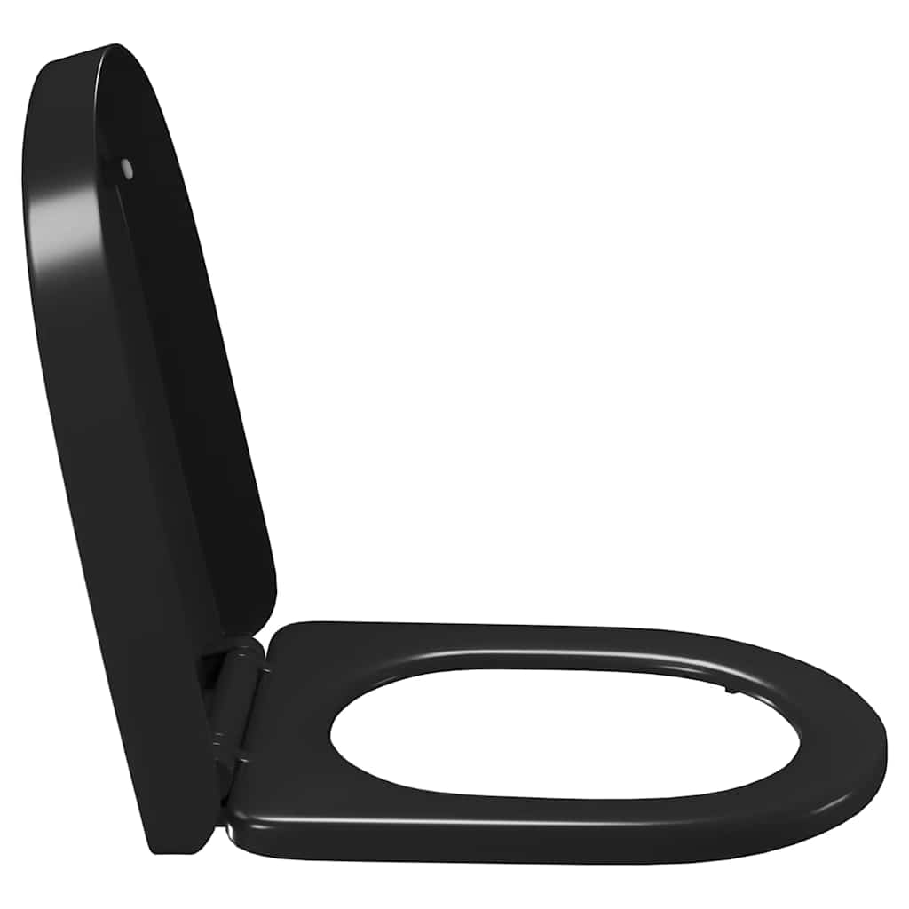 Toilettensitz mit Absenkautomatik und Quick-Release Schwarz