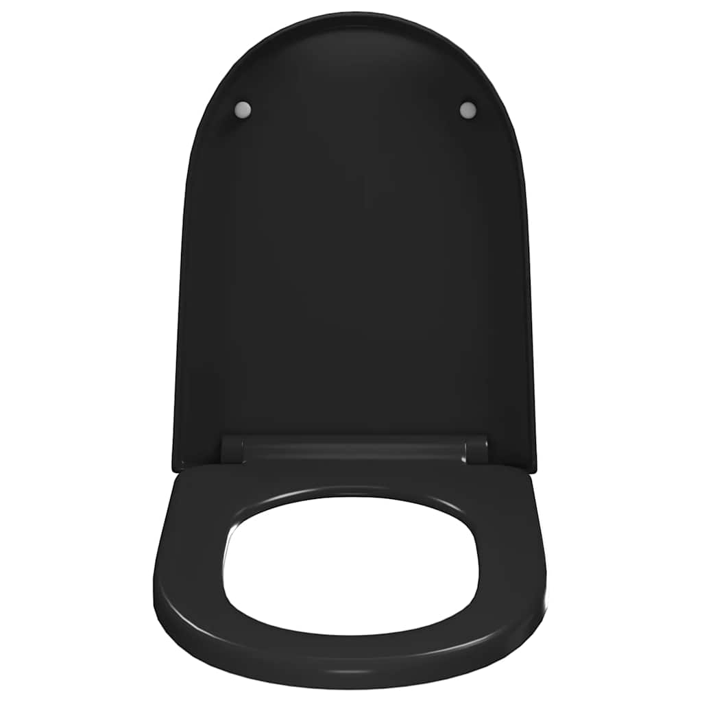 Toilettensitz mit Absenkautomatik und Quick-Release Schwarz