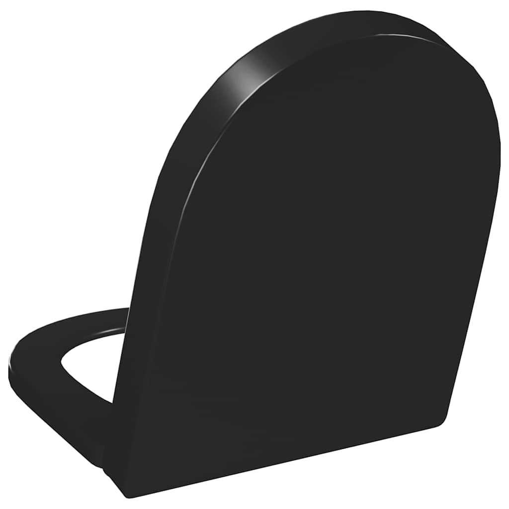 Toilettensitz mit Absenkautomatik und Quick-Release Schwarz