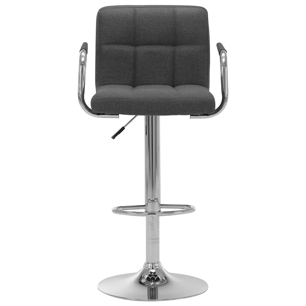 Barhocker 2 Stk. Dunkelgrau Stoff