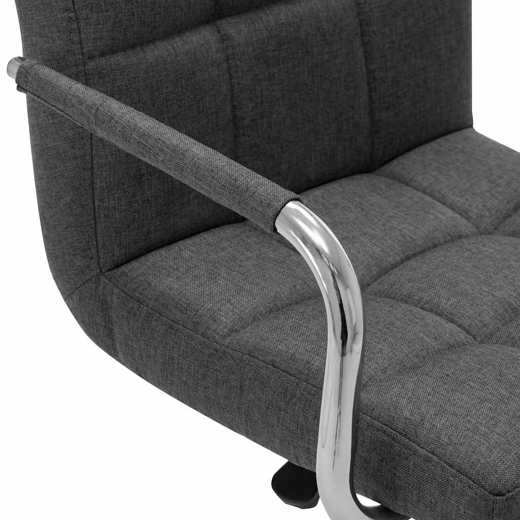Barhocker 2 Stk. Dunkelgrau Stoff