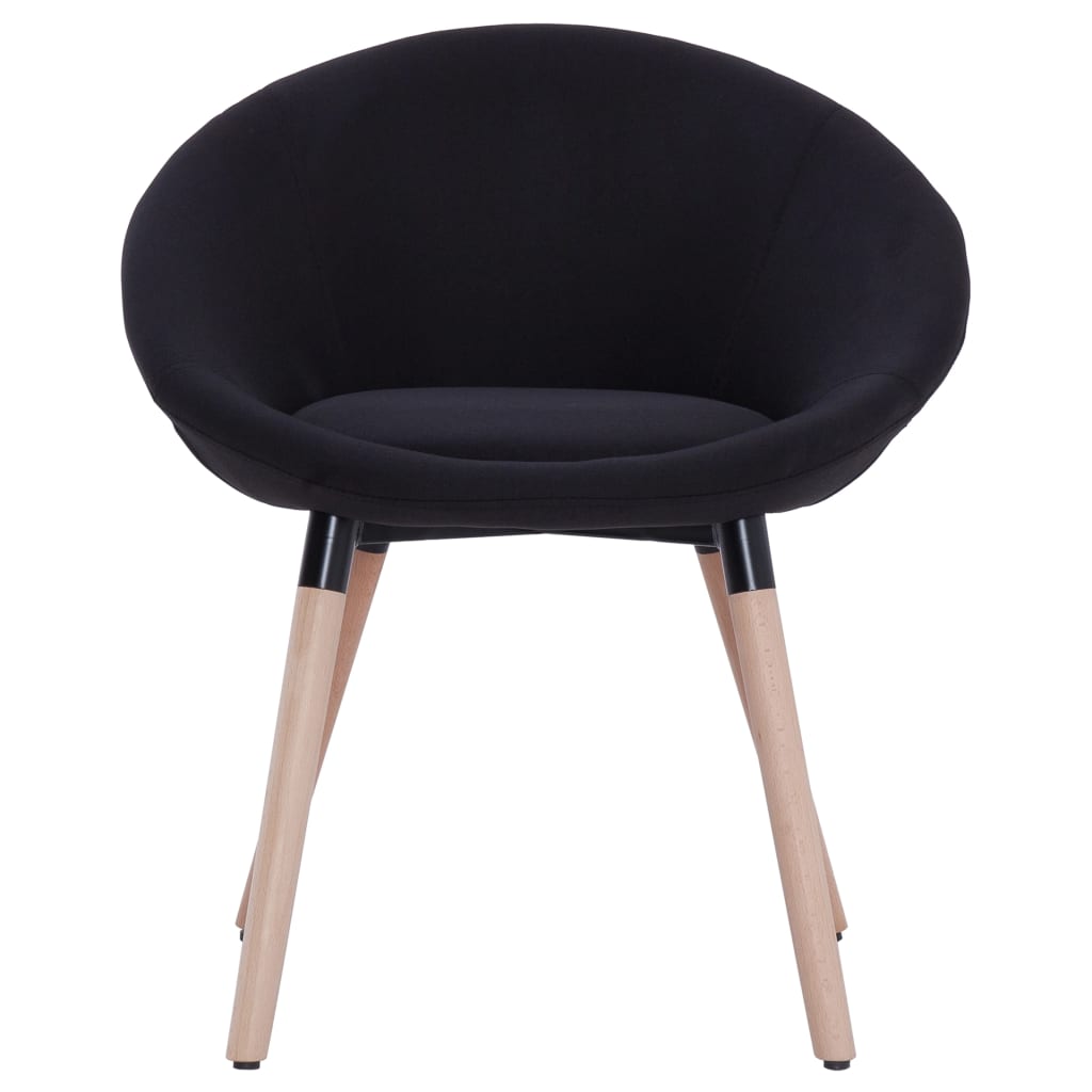 Esszimmerstühle 2 Stk. Schwarz Stoff