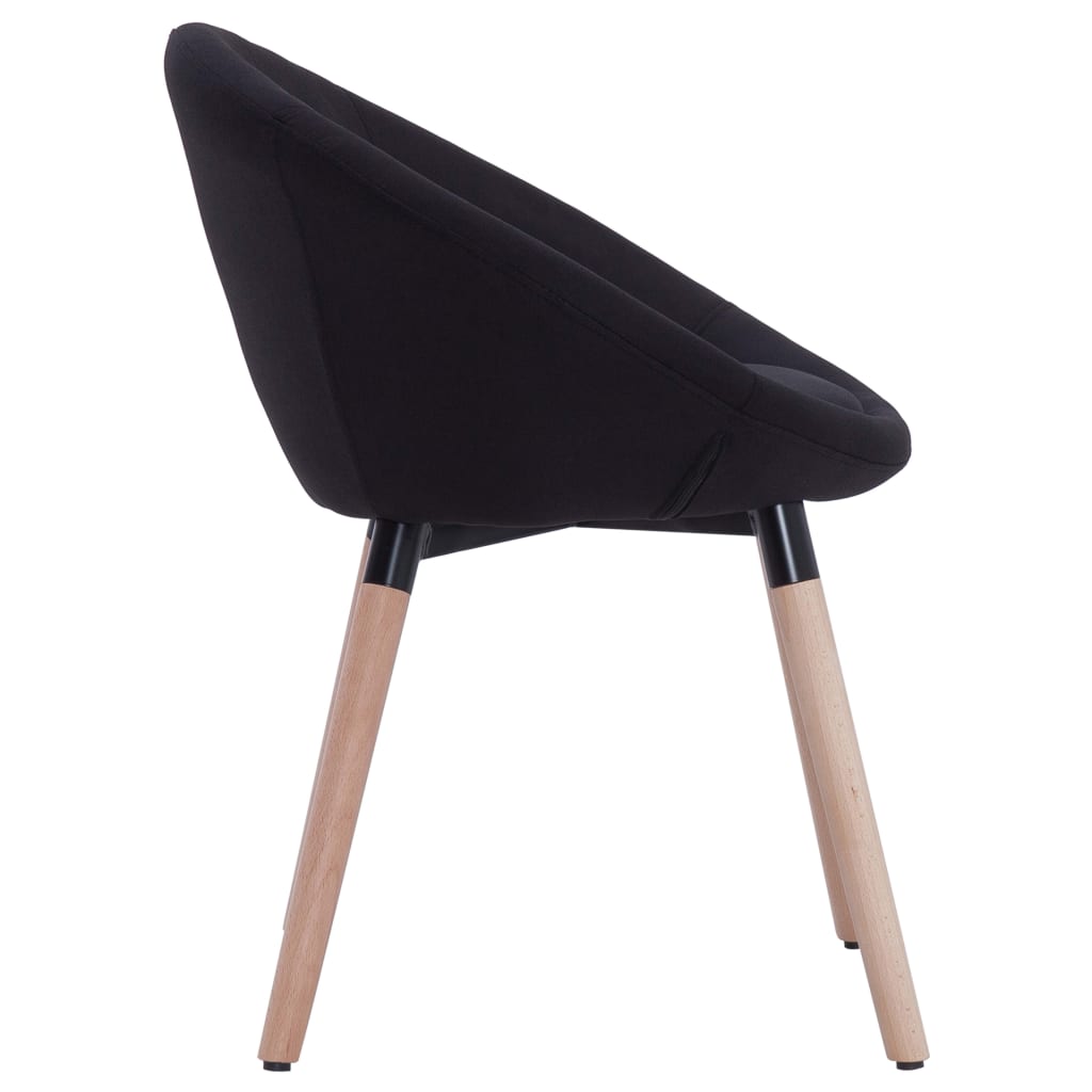Esszimmerstühle 2 Stk. Schwarz Stoff