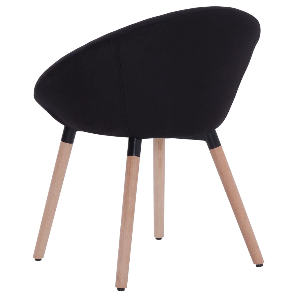 Esszimmerstühle 2 Stk. Schwarz Stoff