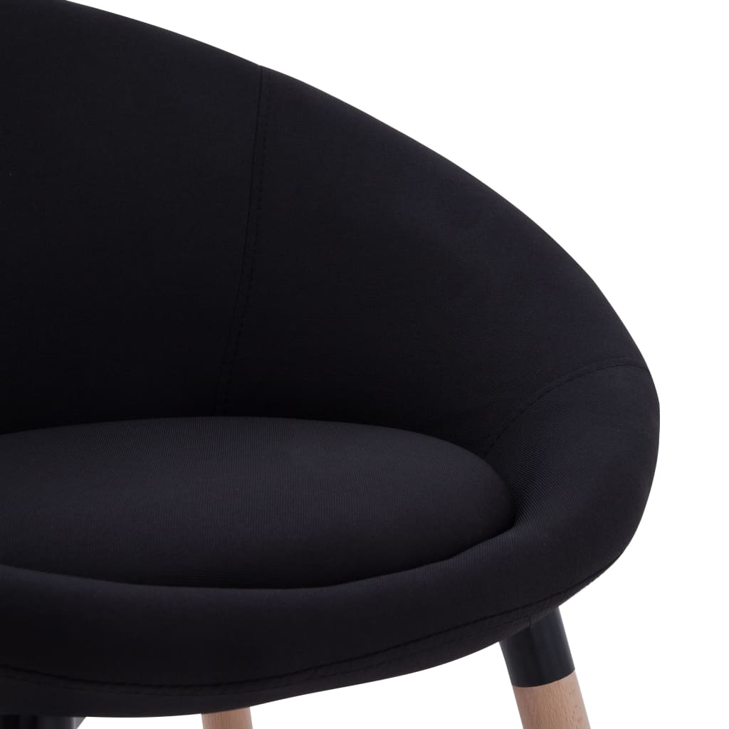 Esszimmerstühle 2 Stk. Schwarz Stoff