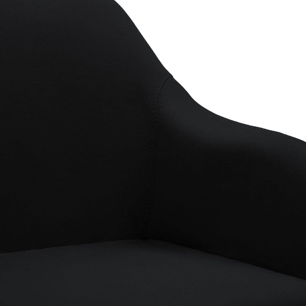 Esszimmerstühle Drehbar 2 Stk. Schwarz Stoff