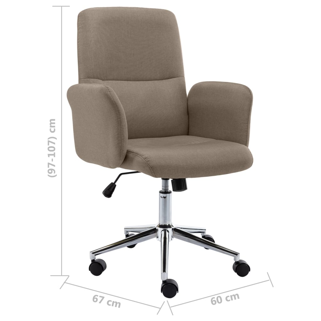 Bürostuhl Taupe Stoff