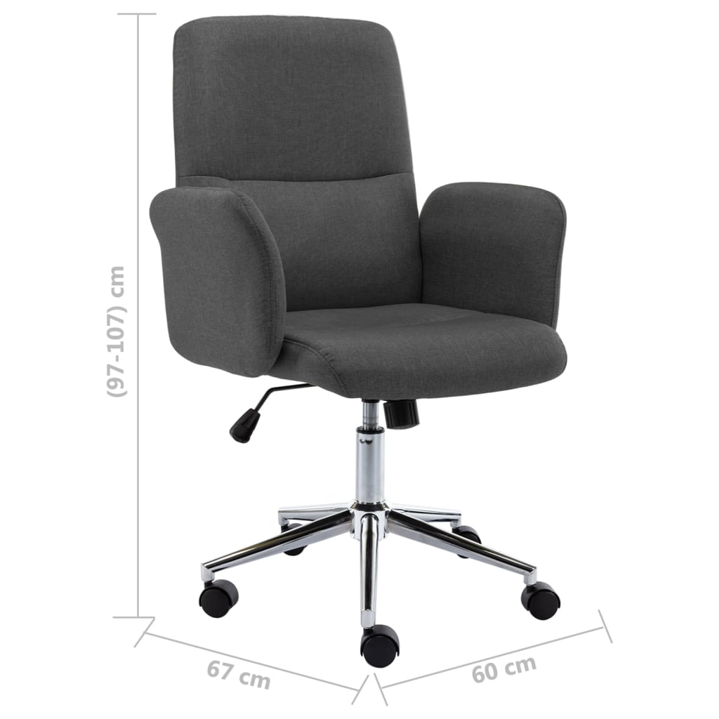 Bürostuhl Grau Stoff