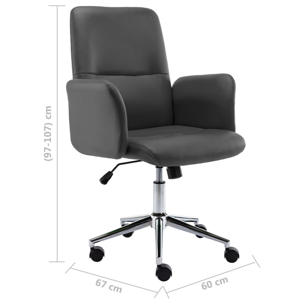 Bürostuhl Grau Kunstleder