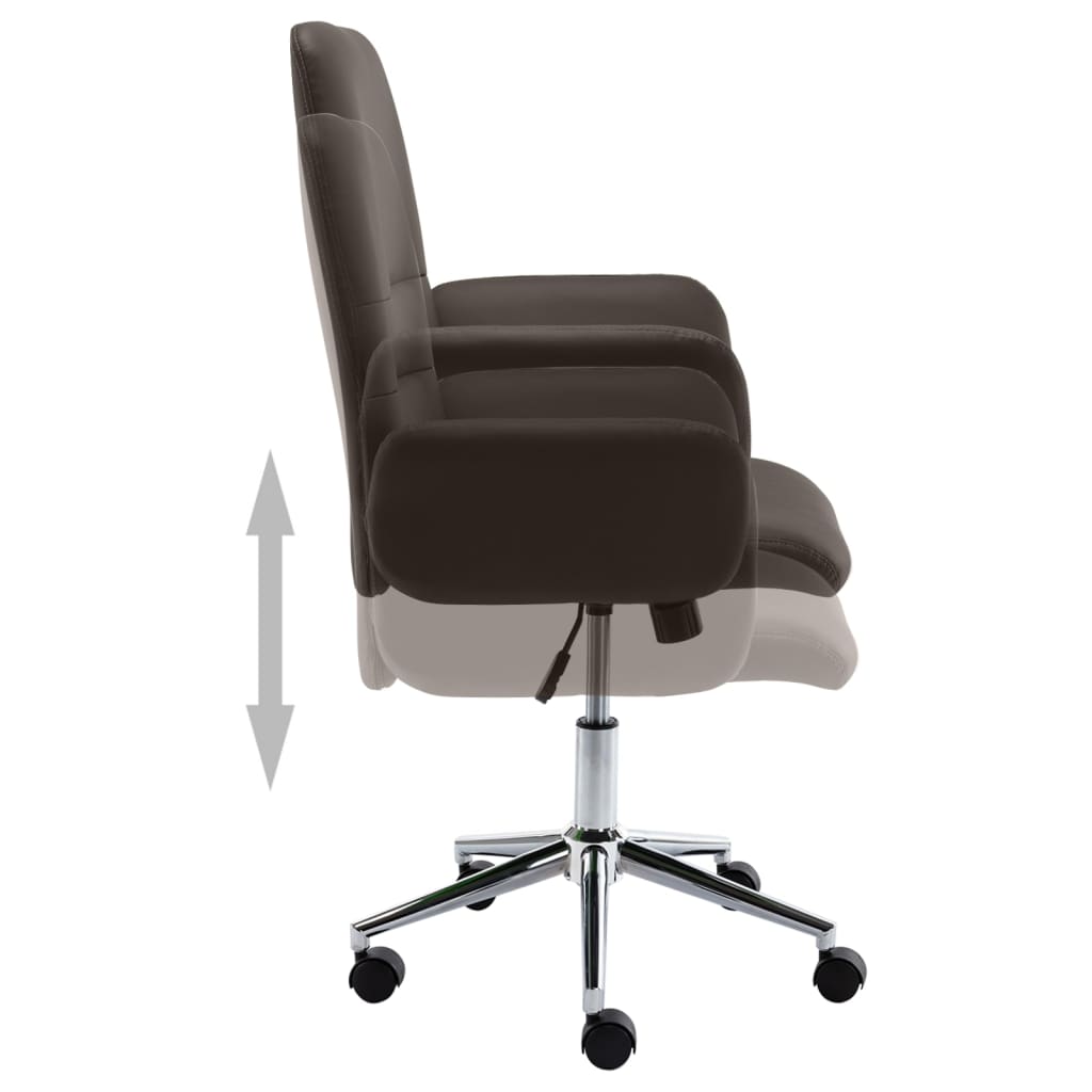 Bürostuhl Braun Kunstleder