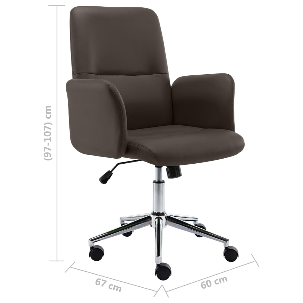 Bürostuhl Braun Kunstleder